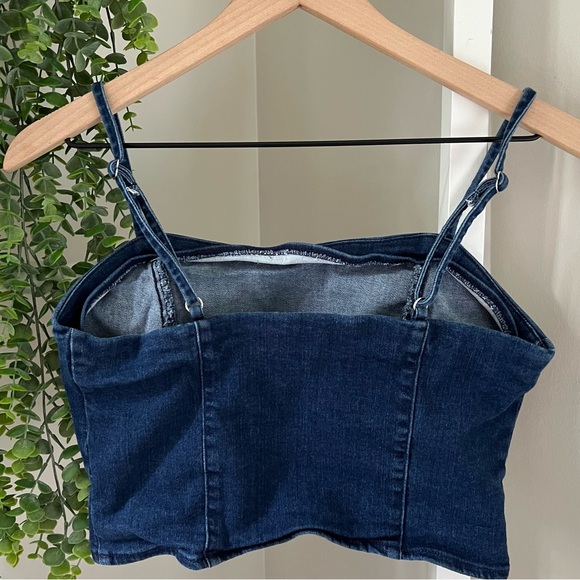 Belle Vere Dark Denim Blue Crop Stop Women’s Small Adjustable Straps Dark Wash - Picture 4 of 11